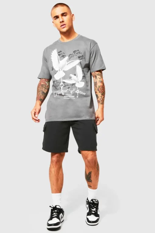 Loose Fit Cargo Jersey Short