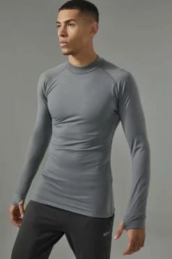 Man Active 3 Pack Long Sleeved High Neck Base Layer