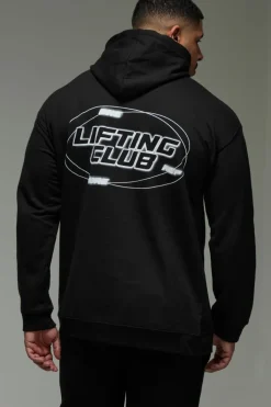 Man Active Blurred Oversized Hoodie