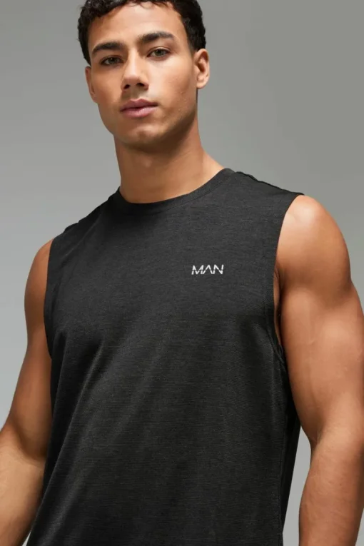 Man Active Breathable Marl Tank
