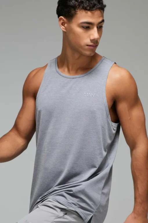 Man Active Breathable Marl Vest