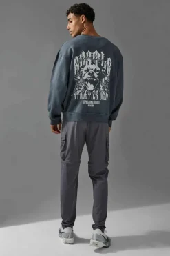 Man Active Cargo Zip Off Tapered Jogger