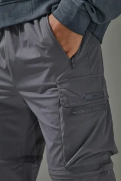 Man Active Cargo Zip Off Tapered Jogger