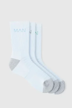 Man Active Cushioned Training Crew 3 Pack Socks