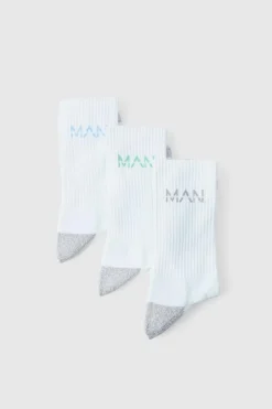 Man Active Cushioned Training Crew 3 Pack Socks