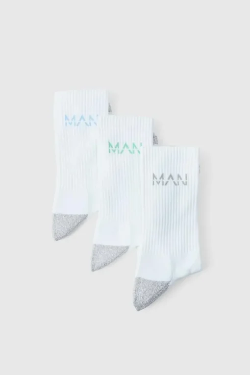 Man Active Cushioned Training Crew 3 Pack Socks