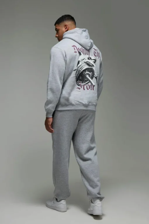 Man Active Destroy The Iron Oversized Hoodie