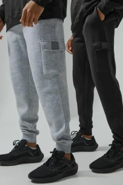 Man Active Gym 2 Pack Cargo Joggers