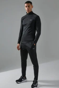 Man Active Gym 1/4 Zip Tracksuit
