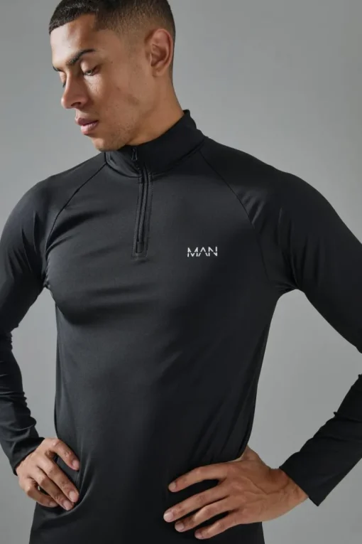 Man Active Gym 1/4 Zip Tracksuit