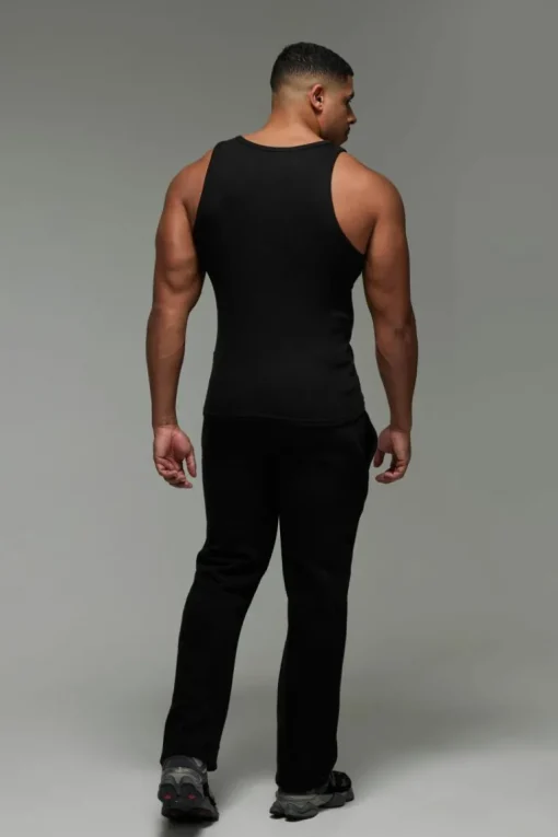 Man Active Gym Muscle Fit Ribbed Vest