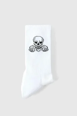 Man Active Gym Skull Crew Socks