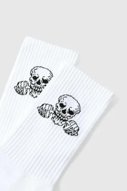 Man Active Gym Skull Crew Socks