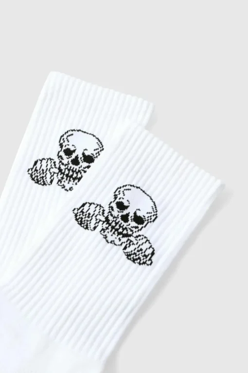 Man Active Gym Skull Crew Socks