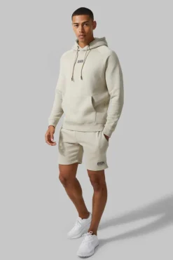 Man Active Gym Training Hoodie & Short Set