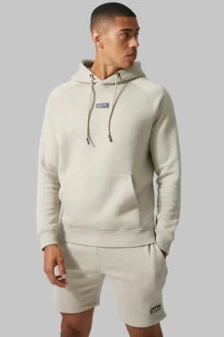 Man Active Gym Training Hoodie & Short Set