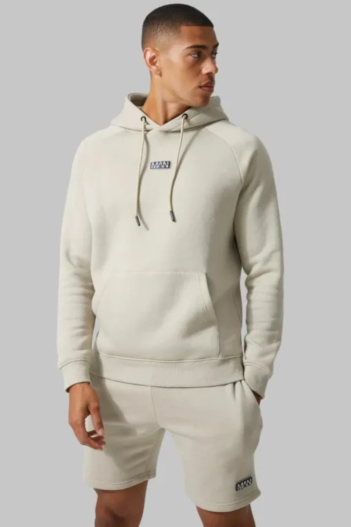 Man Active Gym Training Hoodie & Short Set