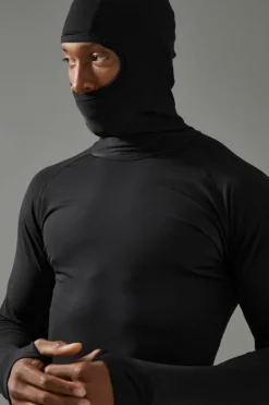 Man Active Long Sleeved Head Cover Base Layer
