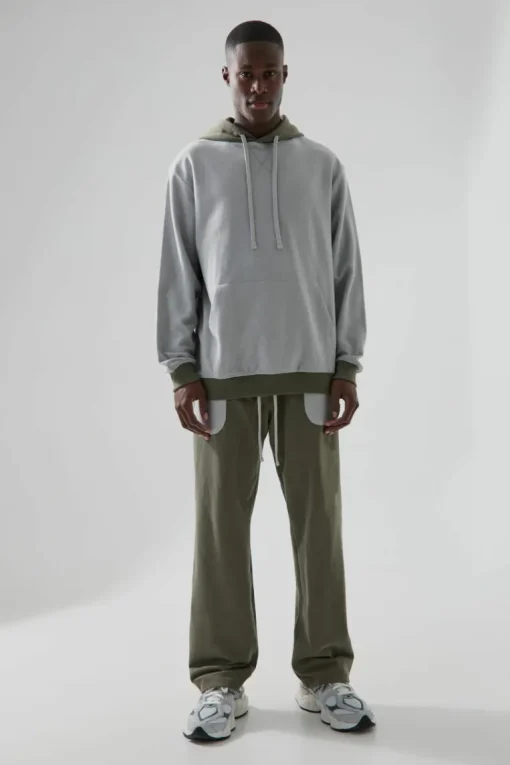 Man Active Loopback Colour Block Tracksuit
