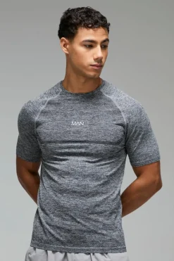 Man Active Muscle Fit Seamless Marl T-shirt