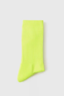 Man Active Neon Running Crew Sock