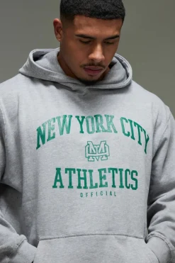Man Active New York City Athletics Oversized Hoodie