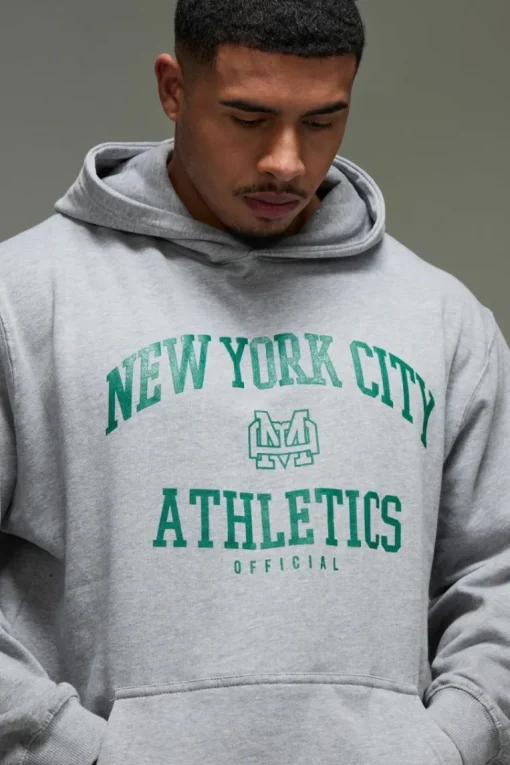 Man Active New York City Athletics Oversized Hoodie