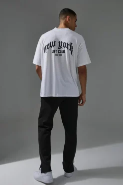 Man Active New York Lift Club Oversized Extended Neck T-Shirt