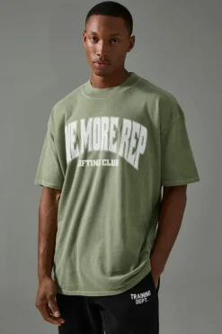 Man Active One More Rep Oversized Over-dye T-shirt