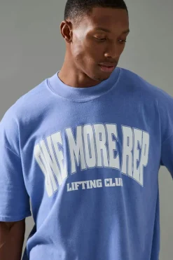 Man Active One More Rep Oversized Over-dye T-shirt