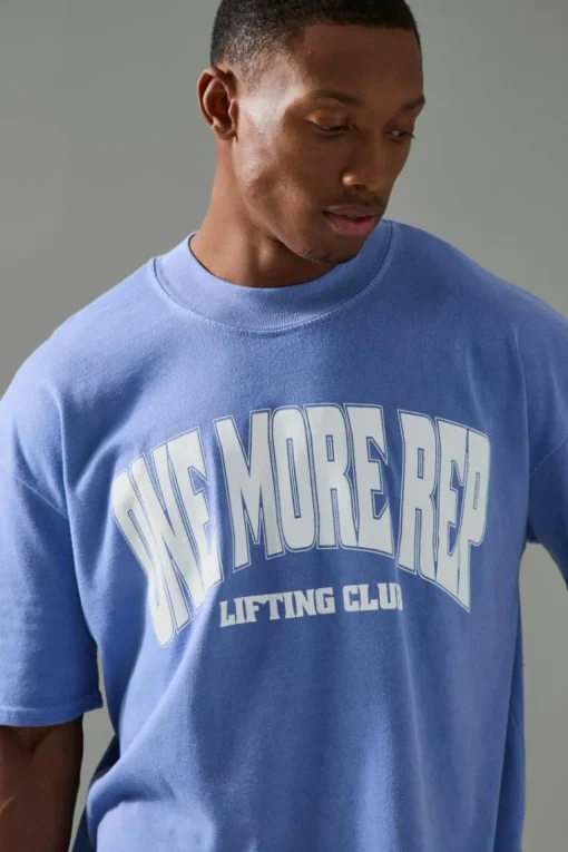 Man Active One More Rep Oversized Over-dye T-shirt