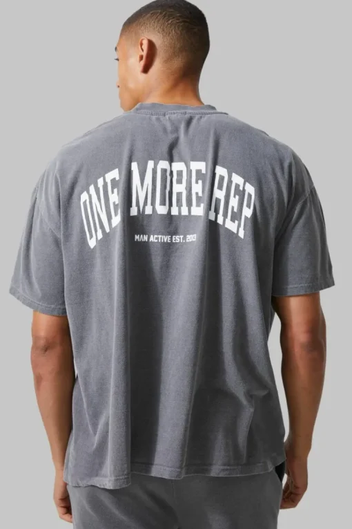 Man Active Oversized Overdye Rep T-shirt