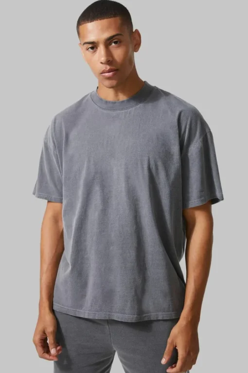Man Active Oversized Overdye Rep T-shirt