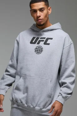 Man Active Oversized UFC Puff Print License Hoodie
