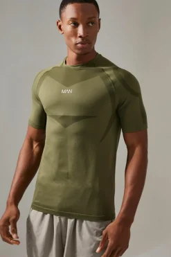 Man Active Seamless Muscle Fit T-shirt