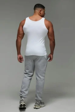 Man Active Seamless Rib Muscle Fit Vest