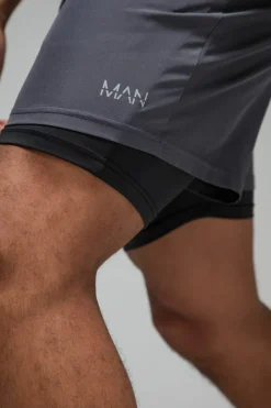 Man Active Stretch Woven 5inch 2in1 Short
