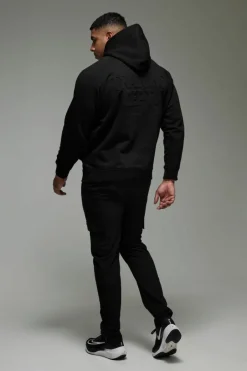 Man Active Training Dept Embossed Oversized Hoodie