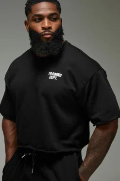 Man Active Training Dept Short Cropped Sleeve Sweat