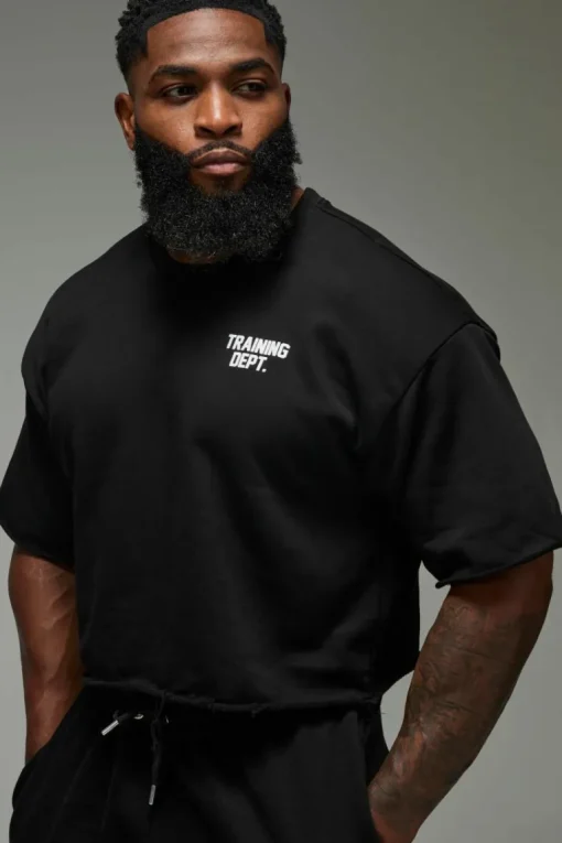 Man Active Training Dept Short Cropped Sleeve Sweat