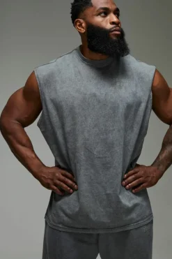Man Active Training Dept. Oversized Washed Tank