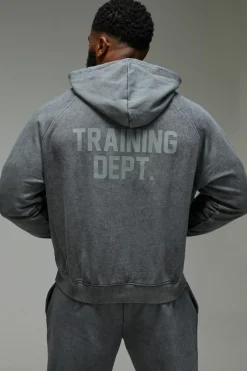 Man Active Training Dept. Boxy Washed Hoodie