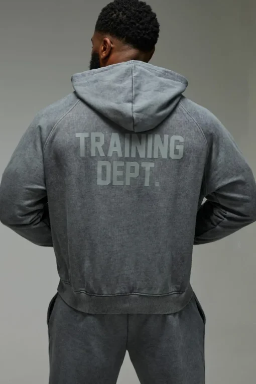 Man Active Training Dept. Boxy Washed Hoodie