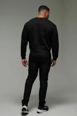 Man Active Training Dept Boxy Embossed Sweatshirt