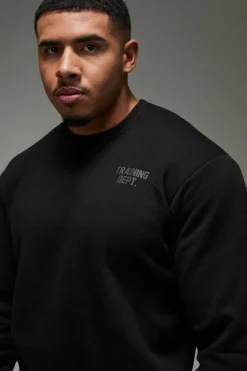 Man Active Training Dept Boxy Embossed Sweatshirt