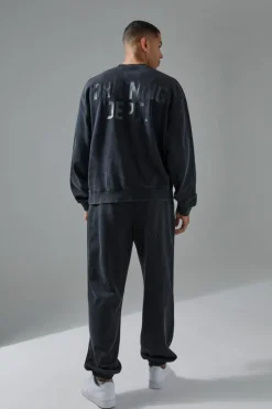 Man Active Training Dept Washed Oversized Joggers