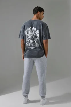 Man Active Washed Graphic Oversized T-shirt