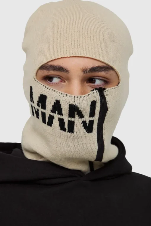Man Dash Zip Detail Face Covering