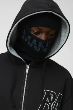 Man Dash Zip Detail Face Covering