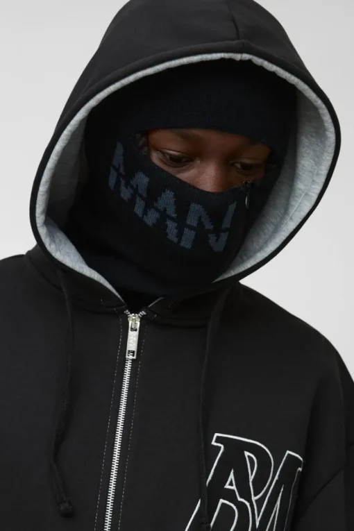 Man Dash Zip Detail Face Covering